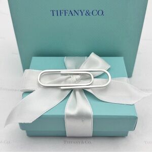 Tiffany & Co. Paperclip Money Clip Sterling Silver 925 2.5” Paper Clip Gift Box